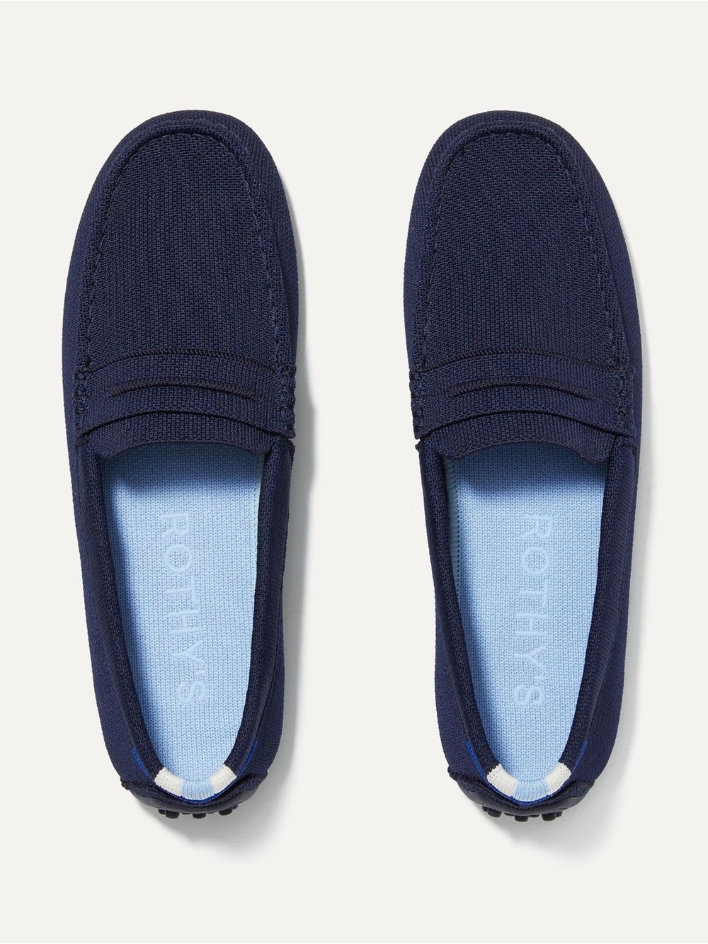 Rothy’s blue driving moccasins sz 8 “The Driver”